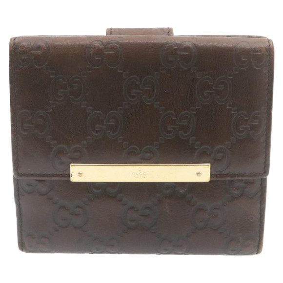 GUCCI Guccissima GG Wallet Leather Brown - Picture 4 of 14